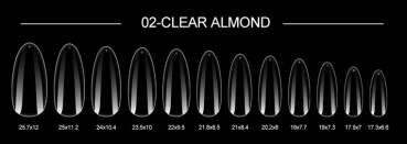 Nail Tip Clear Almond Box